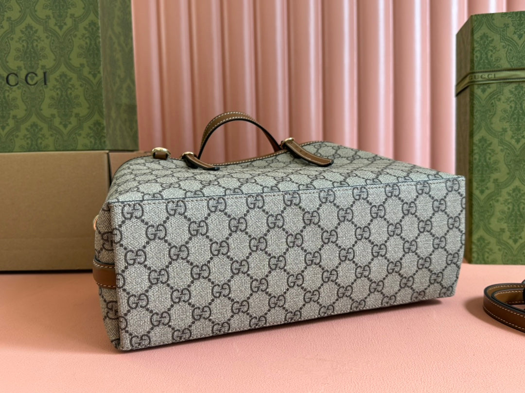 Gucci Ophidia 31cm Bag Ebony Brown Canvas 248566