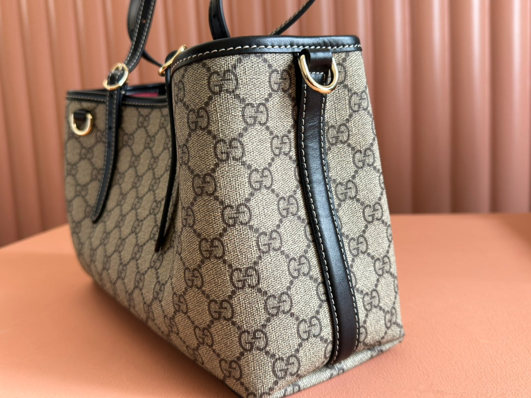 Gucci Ophidia 31cm Bag Ebony Black Canvas 248556