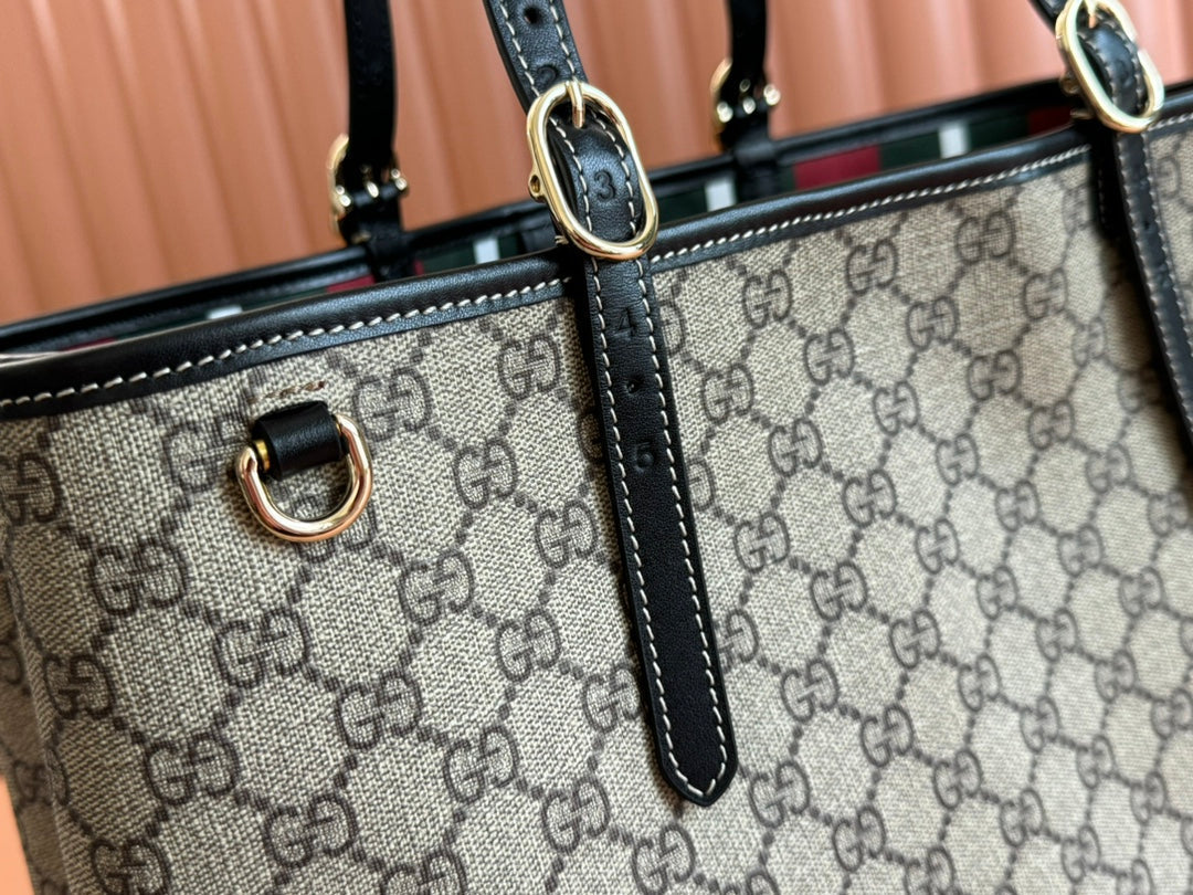 Gucci Ophidia 36cm Bag Ebony Black Canvas 248557
