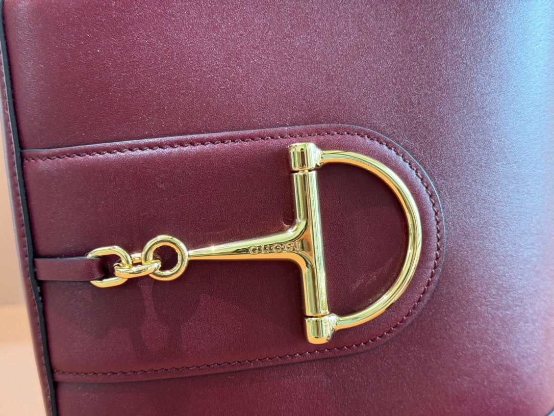 Gucci 73 Mini Bucket Bag Rosso Ancora Red Smooth Leather 239681