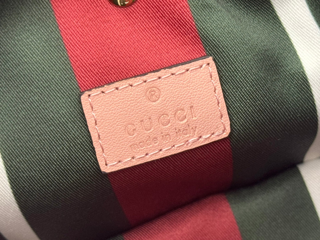 Gucci Ophidia 20.5cm Bag Pink Canvas 244353