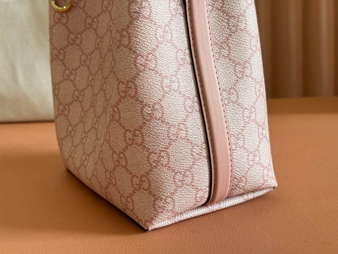Gucci Ophidia 20.5cm Bag Pink Canvas 244353