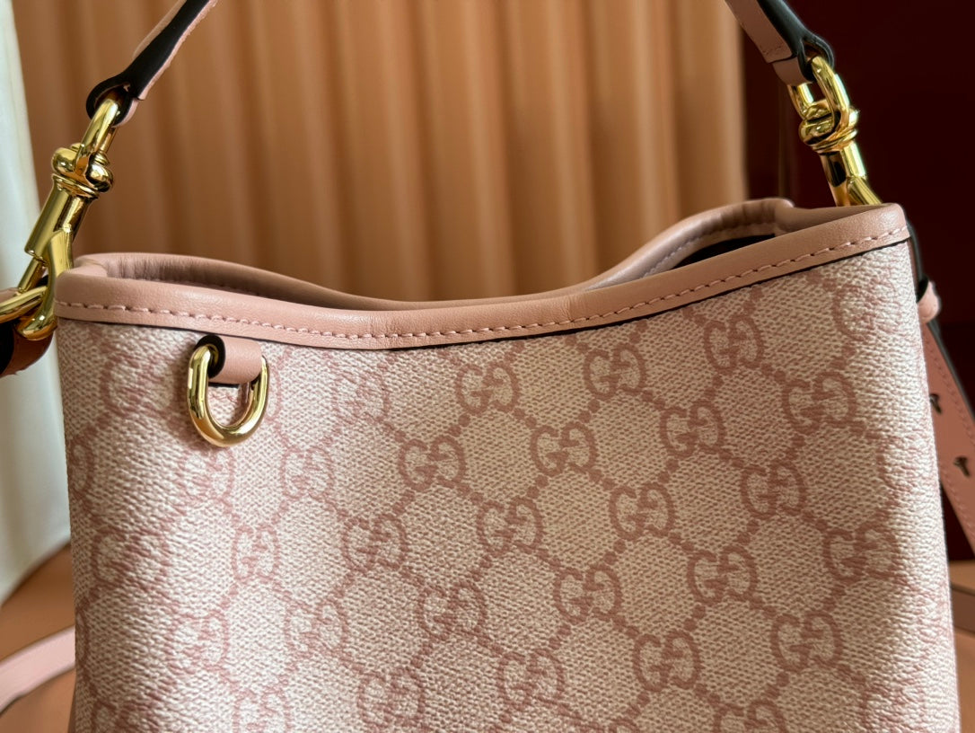 Gucci Ophidia 20.5cm Bag Pink Canvas 244353