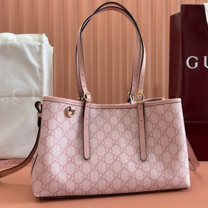 Gucci Ophidia 31cm Bag Pink Canvas 244357