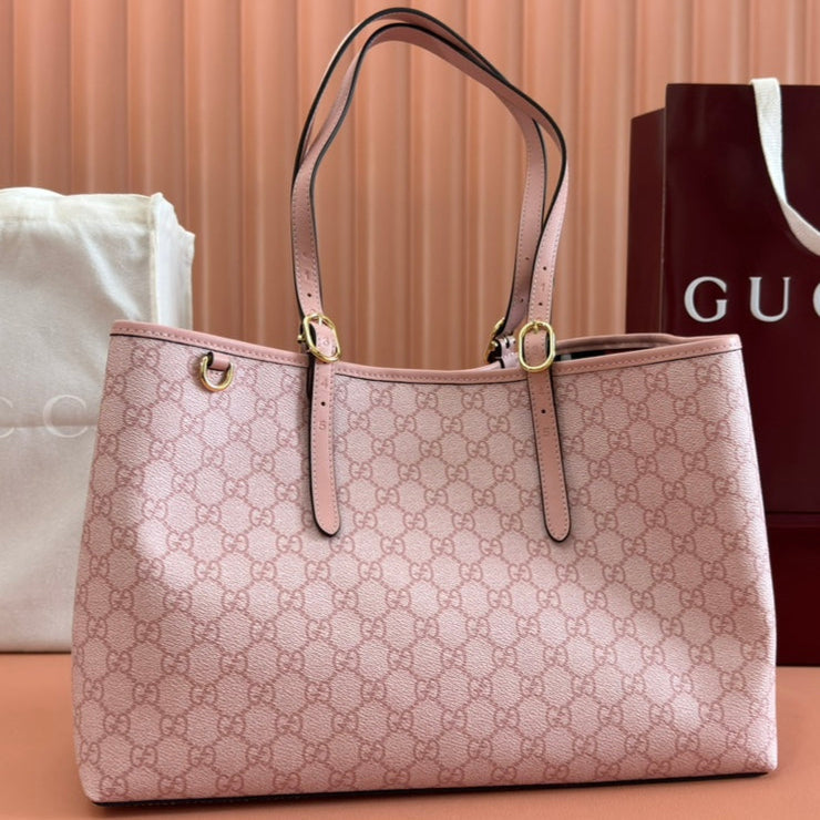 Gucci Ophidia 38cm Bag Pink Canvas 244358