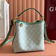 Gucci Ophidia 20.5cm Bag Green Canvas 244363