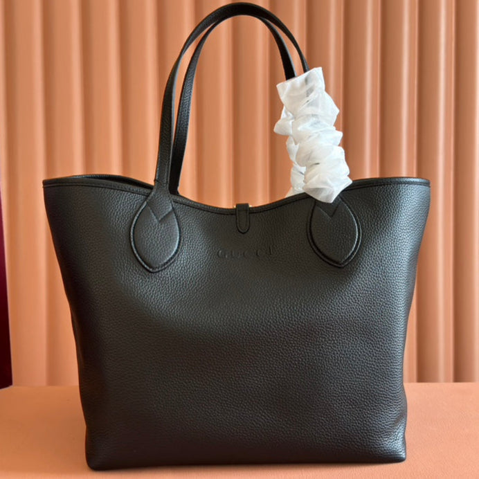 Gucci Totissima 30cm Tote Bag Black Calfskin 248124