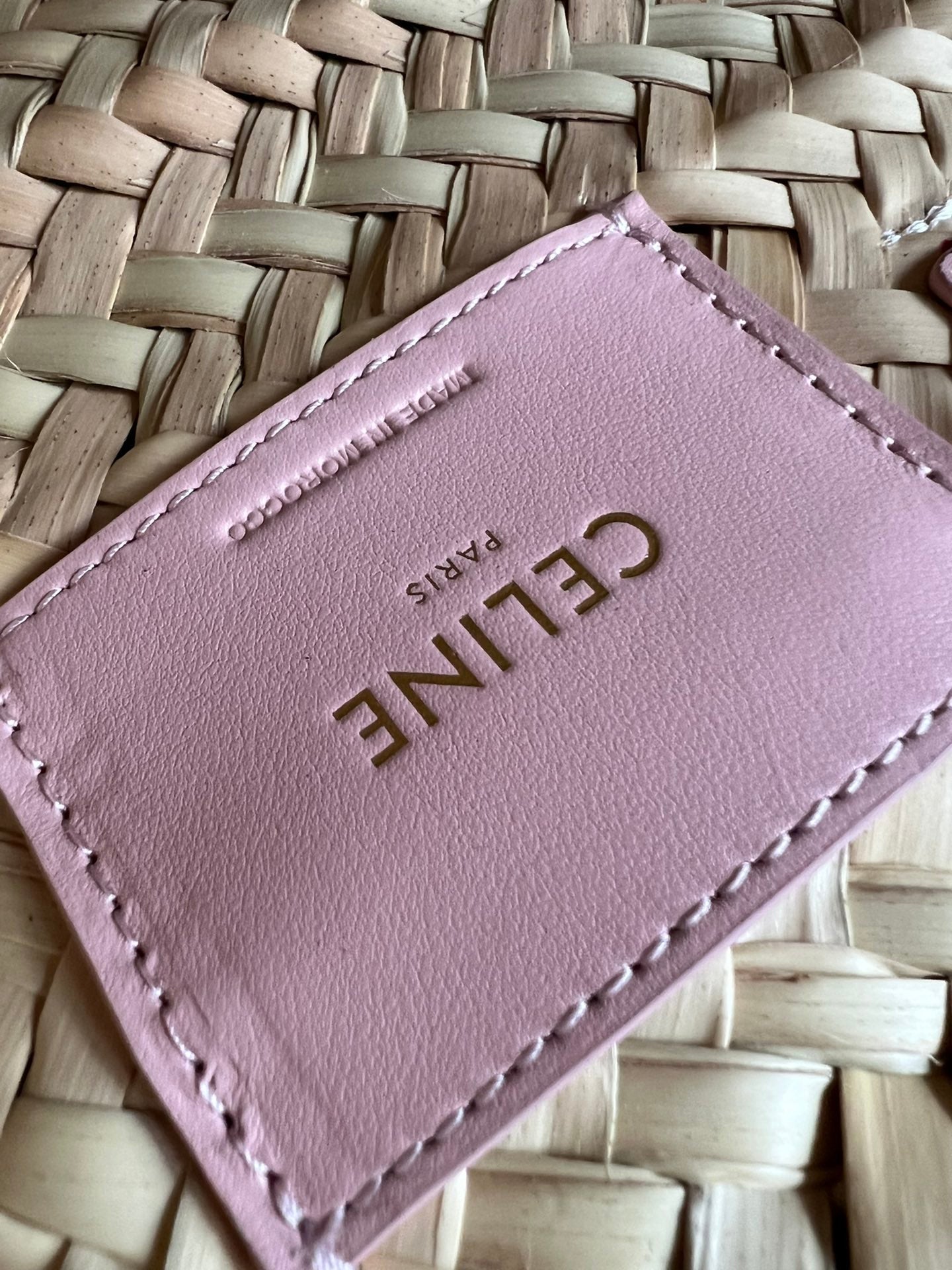 medium classic panier 25cm raffia and tan calfskin