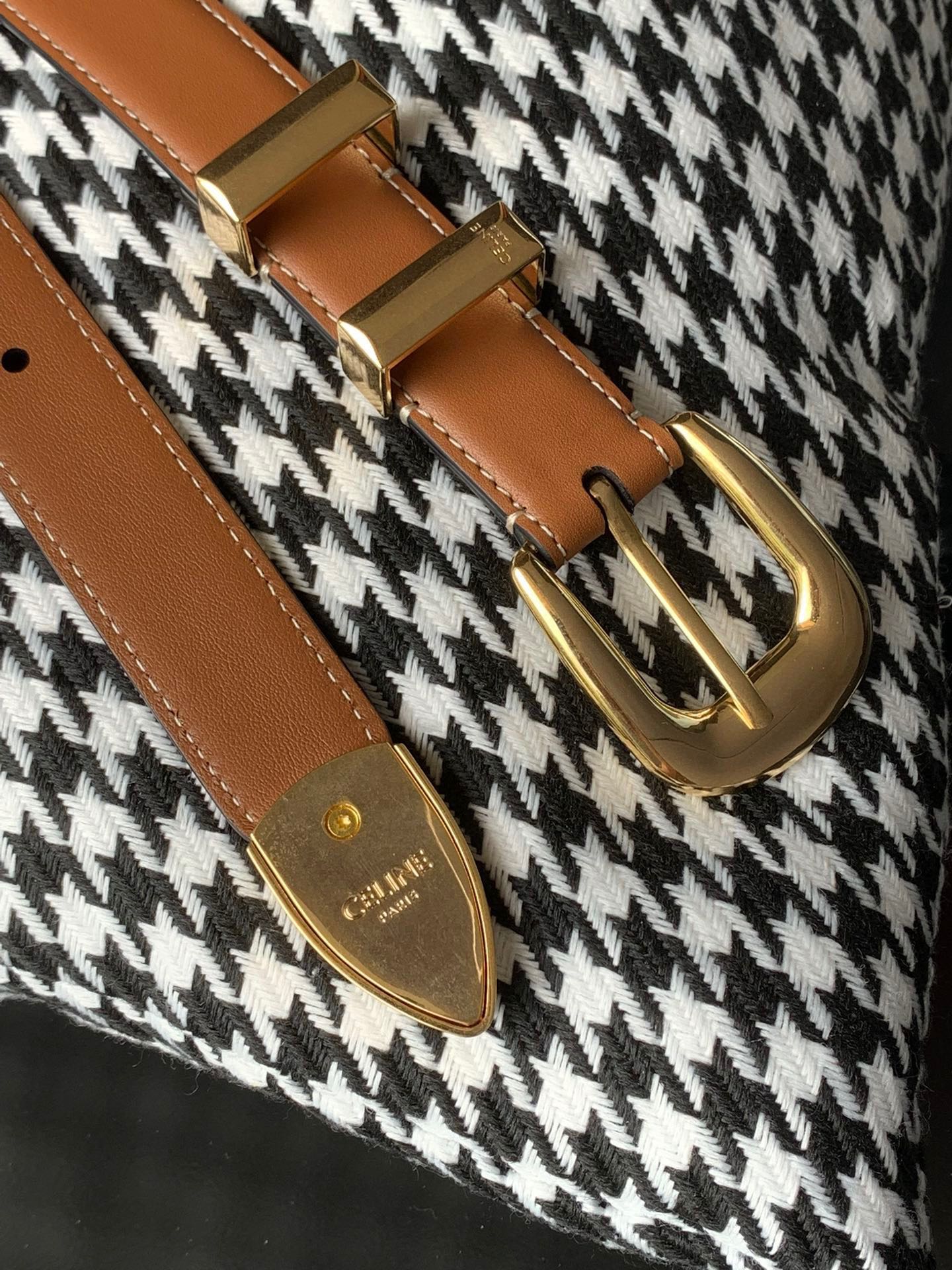 Medium Western Belt 25Mm In Brown Calfskin Ghw