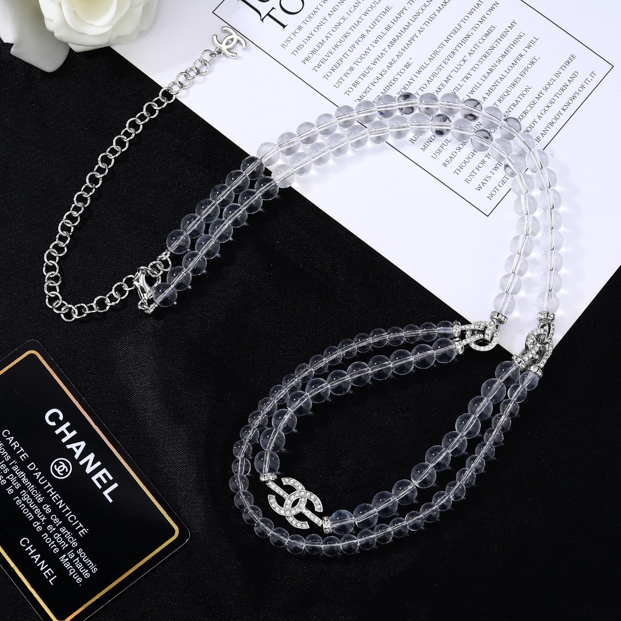 Chanel 25S Chain Belt With Stone Beads Style 2 608643