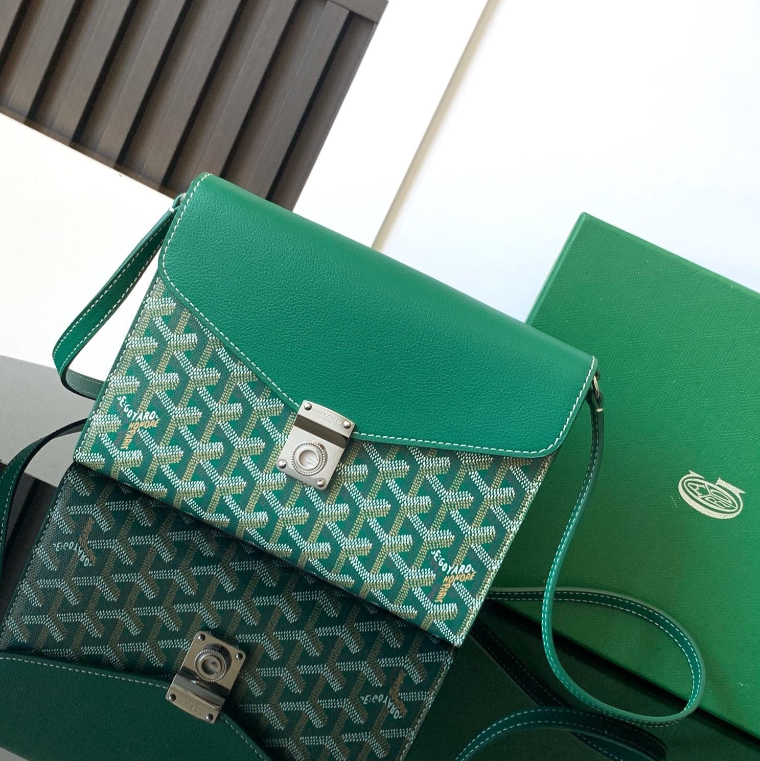 Richelieu Wallet 19 In Classic Red Goyardine Canvas