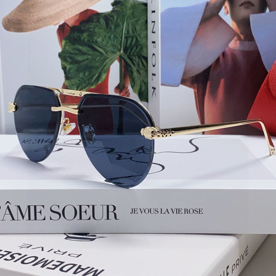 Panthère Aviator Frame Sunglasses 562065 In Metal