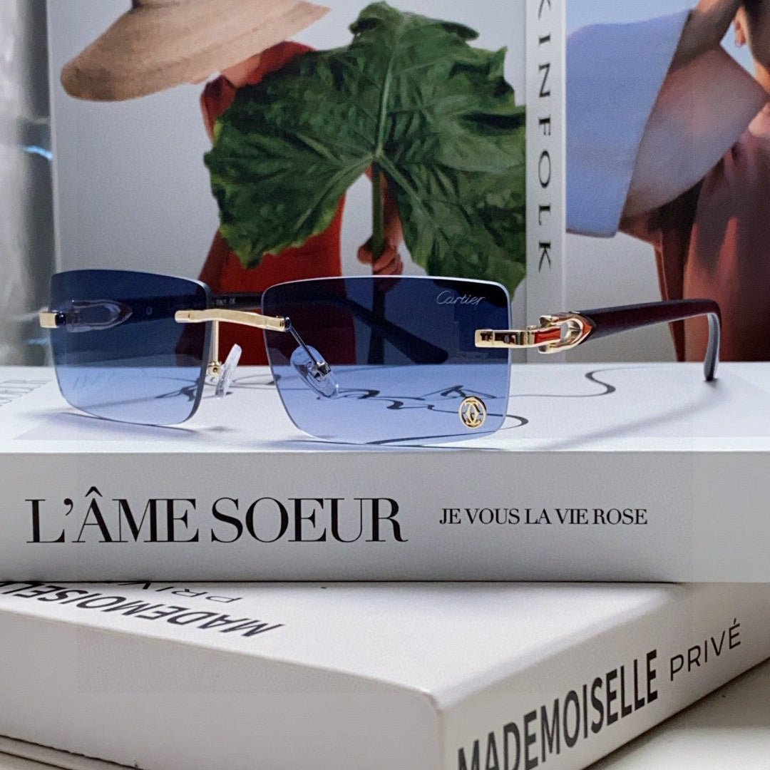 C De Rectangular Frame Sunglasses 555890 In Metal And Acetate