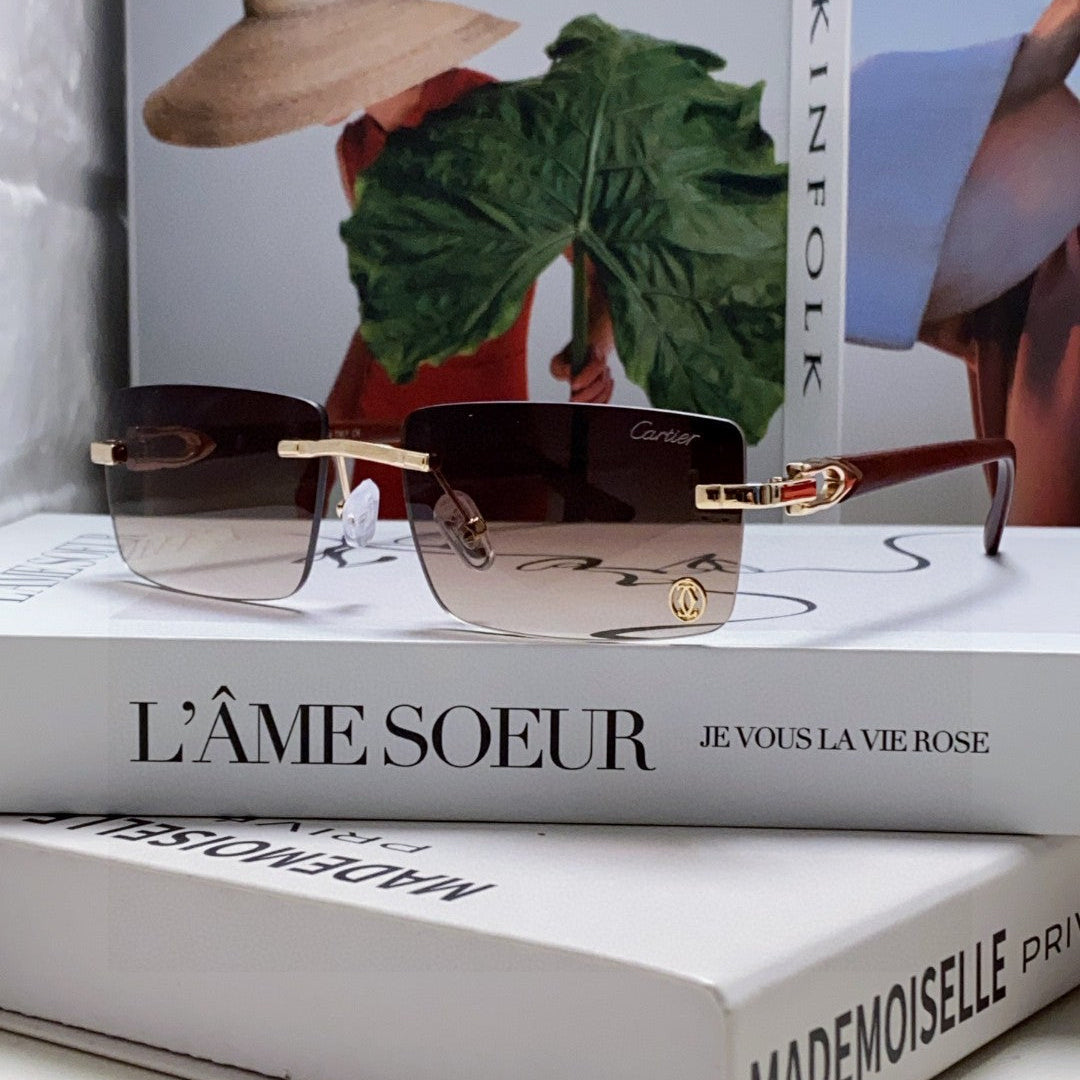 C De Rectangular Frame Sunglasses 555890 In Metal And Acetate