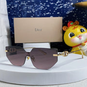 Montaigne Sunglass 563192 In Gold Metal Brown Smoke Lenses