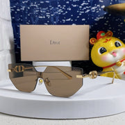 Montaigne Sunglass 563193 In Gold Metal Brown Lenses