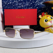 Santos Rectangular Frame Sunglasses Ct0473S In Metal