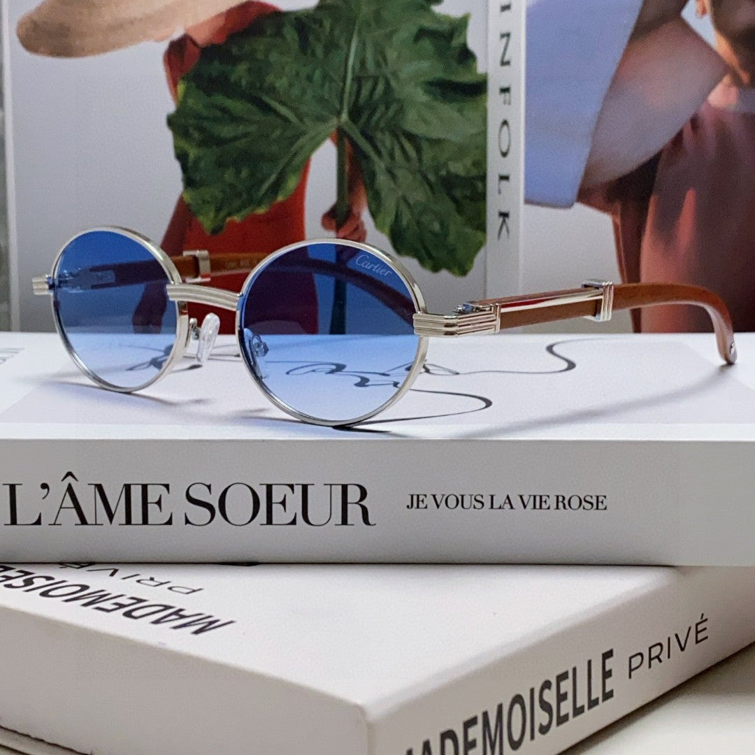 Première Round Frame Sunglasses Ct0464S In Metal