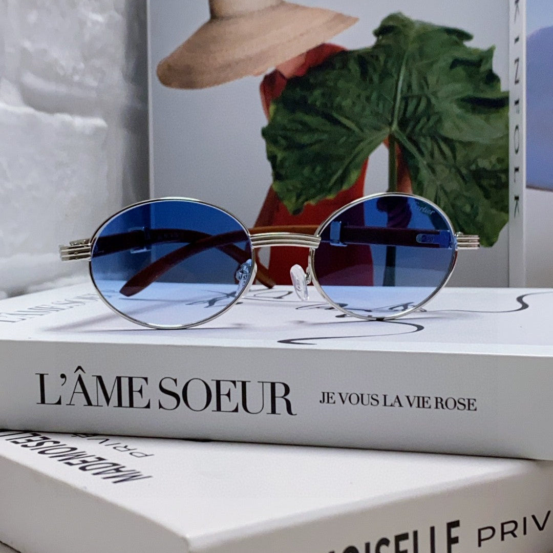 Première Round Frame Sunglasses Ct0464S In Metal