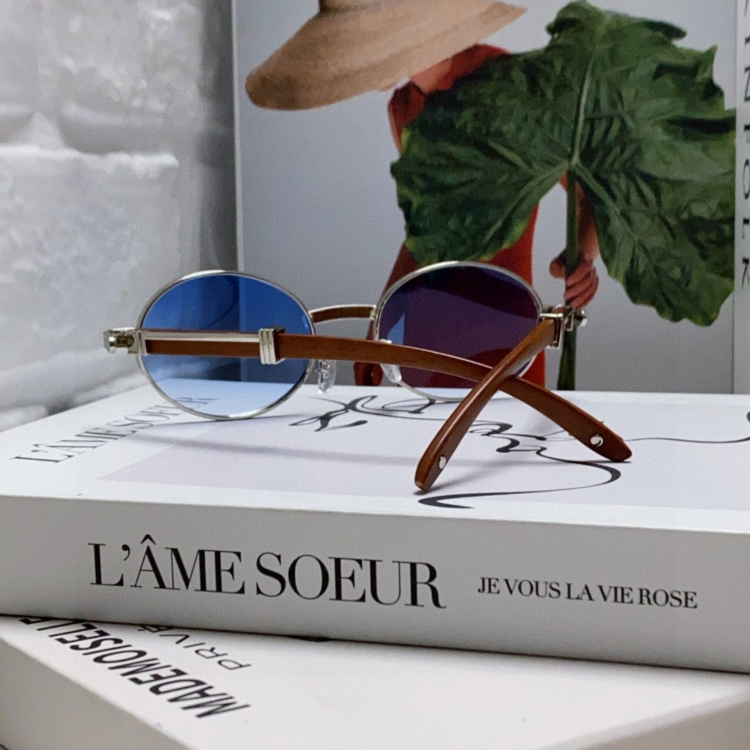 Première Round Frame Sunglasses Ct0464S In Metal