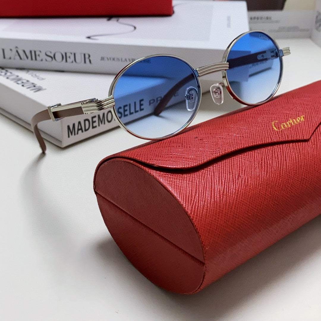 Première Round Frame Sunglasses Ct0464S In Metal