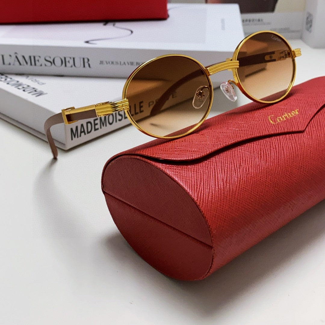 Première Round Frame Sunglasses Ct0464S In Metal