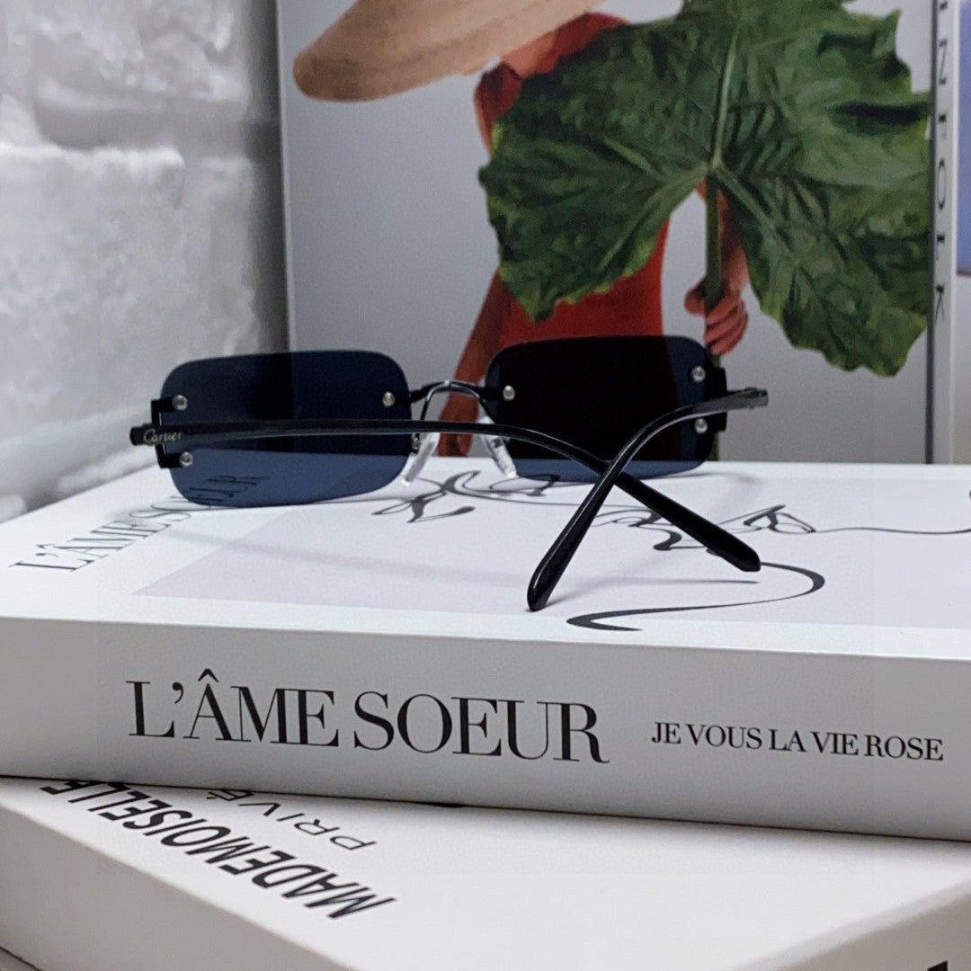 Signature C De Rectangular Frame Sunglasses 575776 In Metal