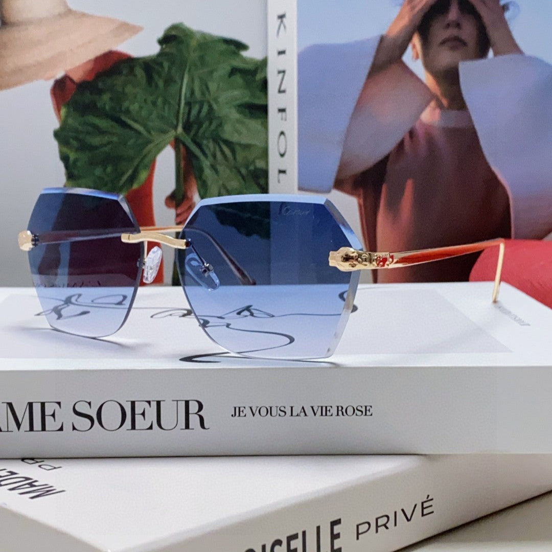 Panthère Aviator Frame Sunglasses  575780 In Metal