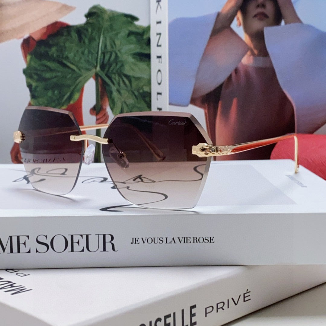 Panthère Aviator Frame Sunglasses  575780 In Metal