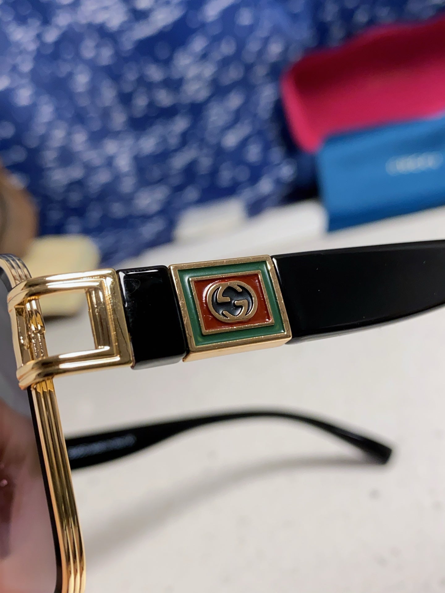 SQUARE FRAME SUNGLASSES 576906 IN METAL