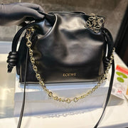 Loew Puzzle Fold Tote Iblack Shiny Calfskin