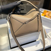 Loew Puzzle Fold Tote Iblack Shiny Calfskin