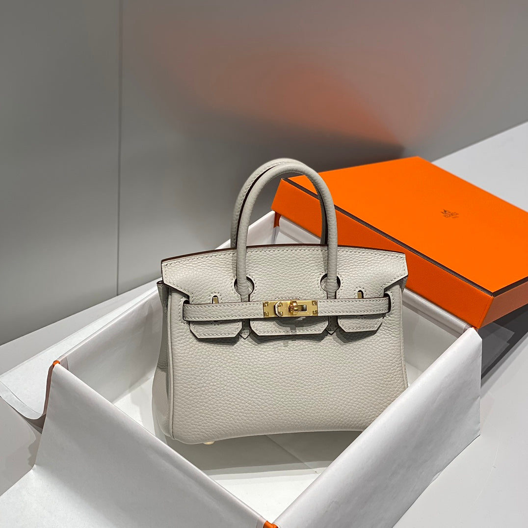 HM Birkin 20cm Pearl Gray Togo Leather Gold Hardware