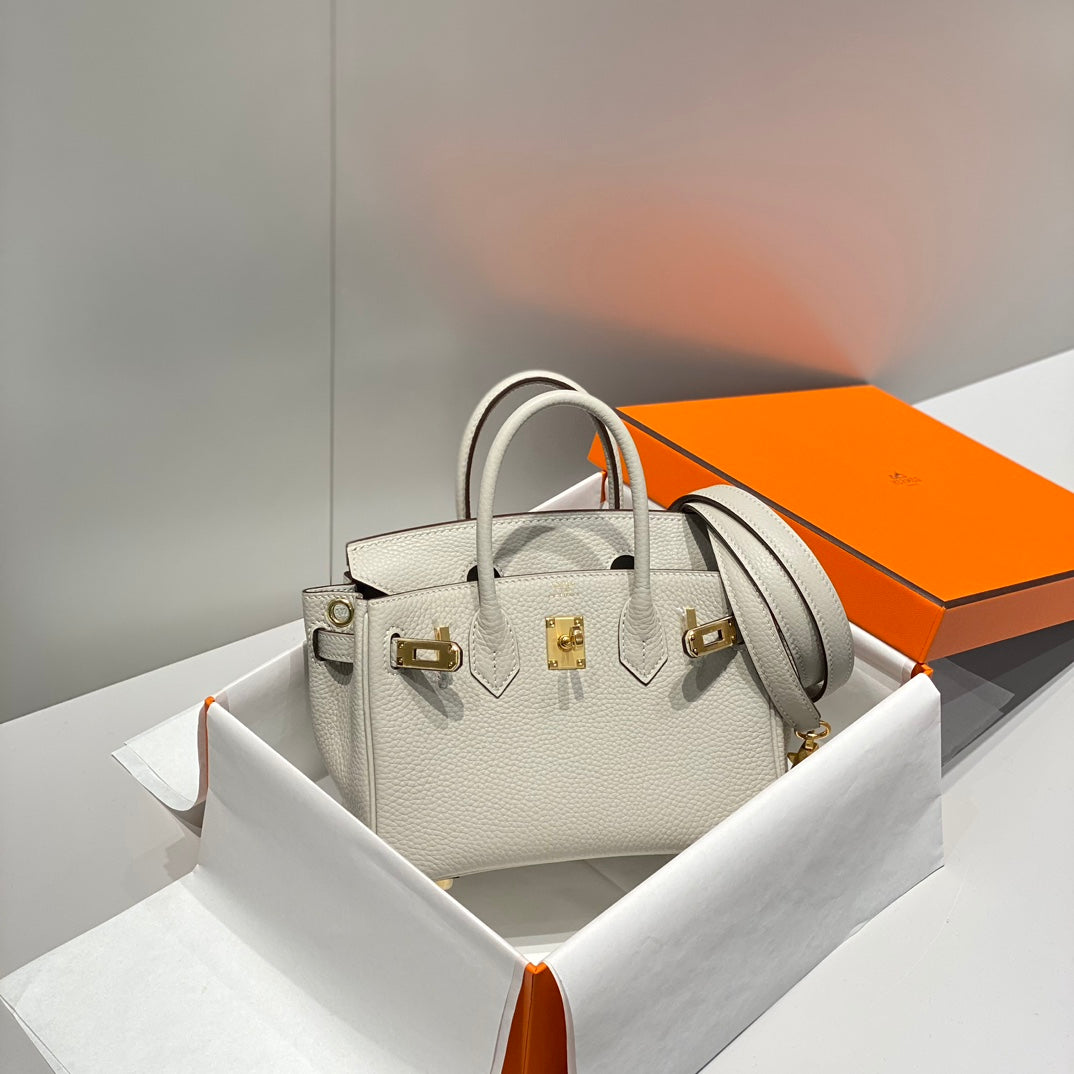 HM Birkin 20cm Pearl Gray Togo Leather Gold Hardware