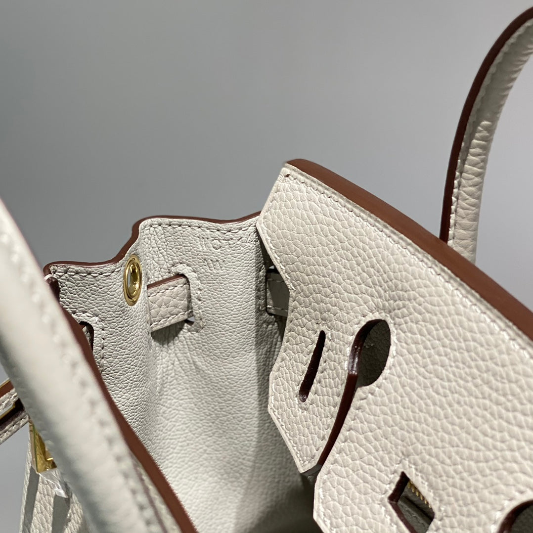 HM Birkin 20cm Pearl Gray Togo Leather Gold Hardware