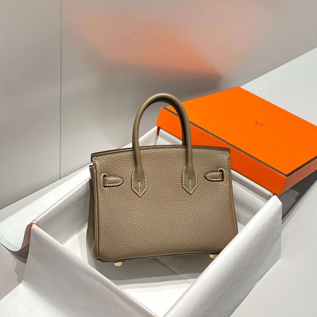 HM Birkin 20cm Etoupe Togo Leather Gold Hardware