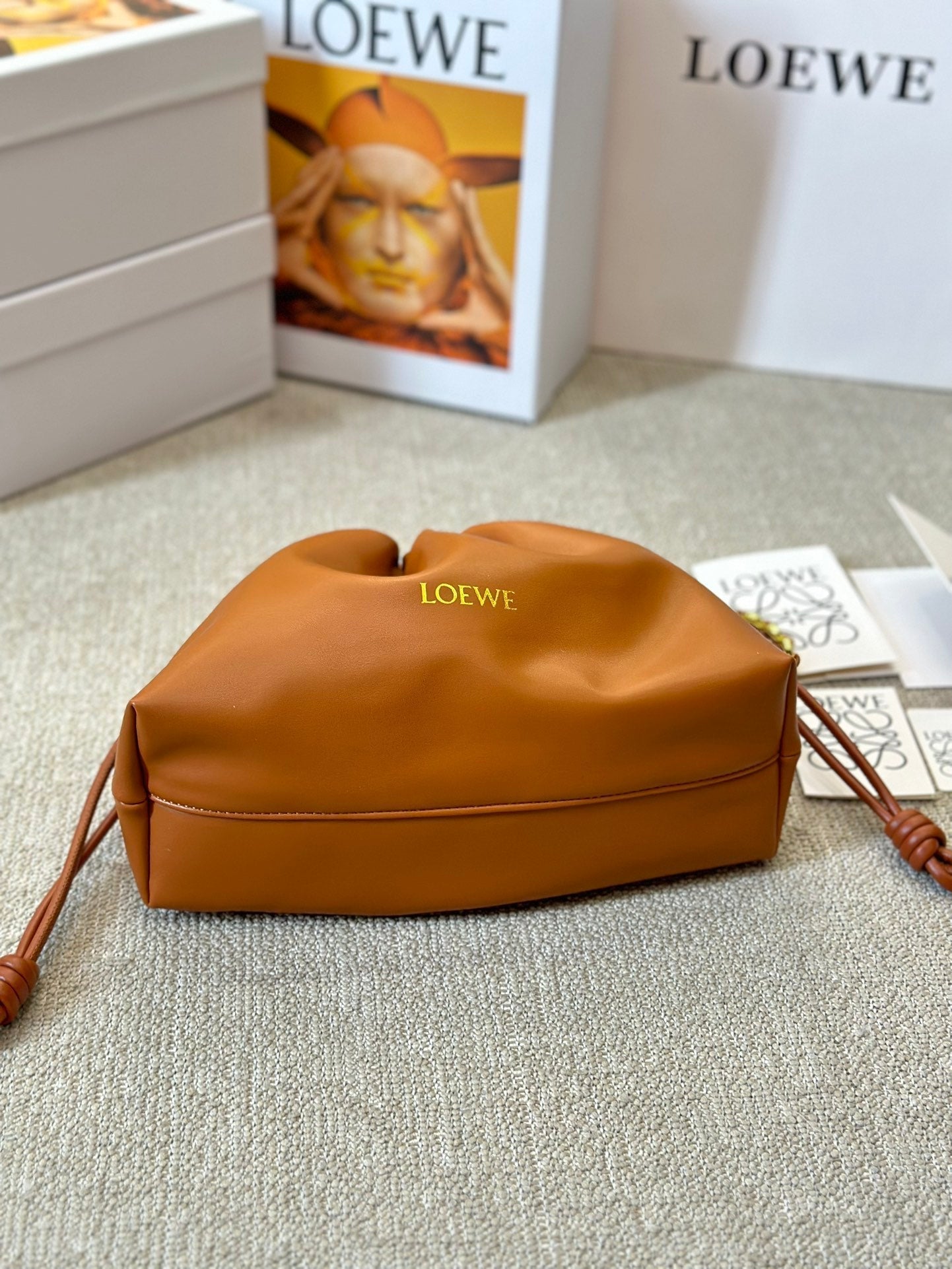 Loew Puzzle Fold Tote Iblack Shiny Calfskin