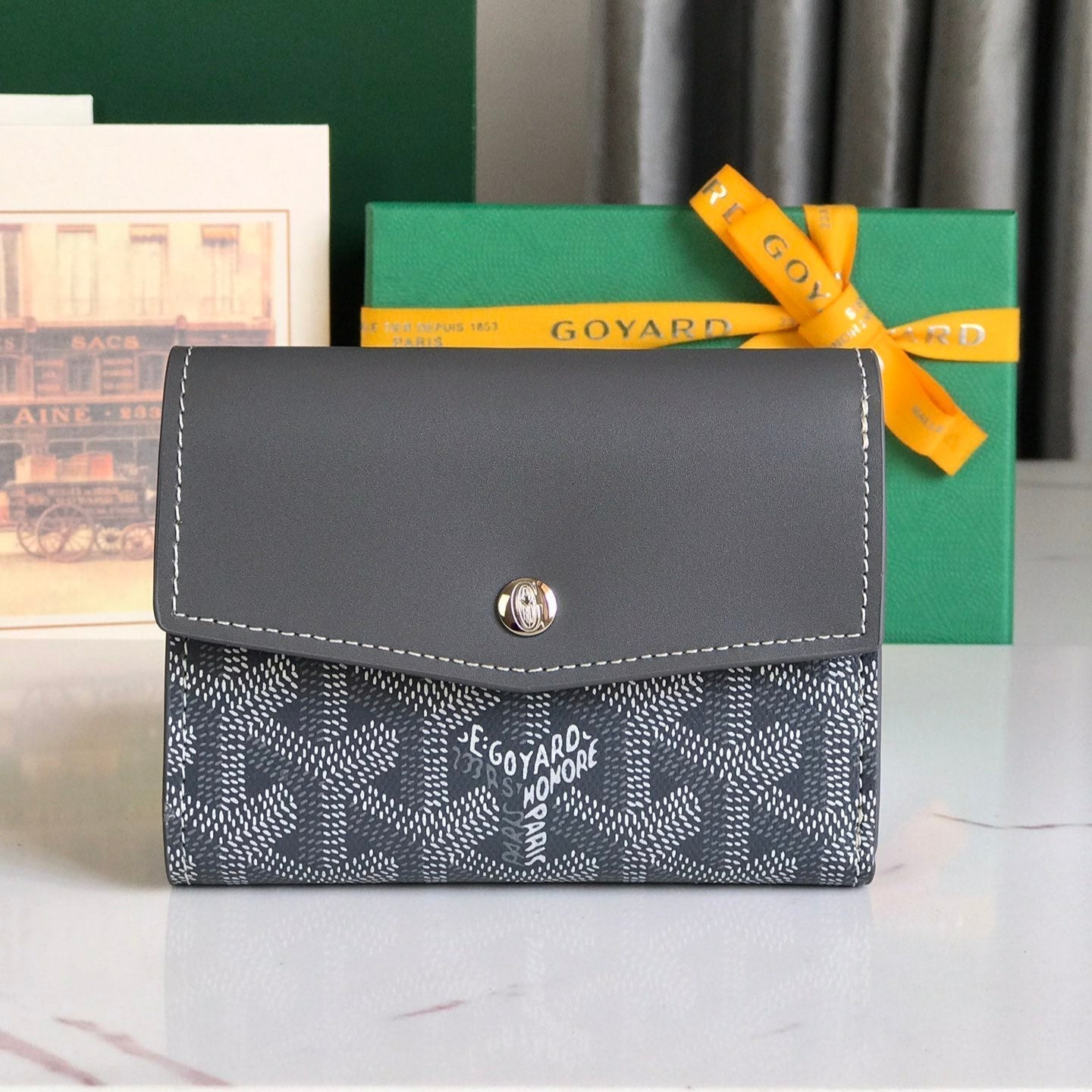 Richelieu Wallet 19 In Classic Red Goyardine Canvas