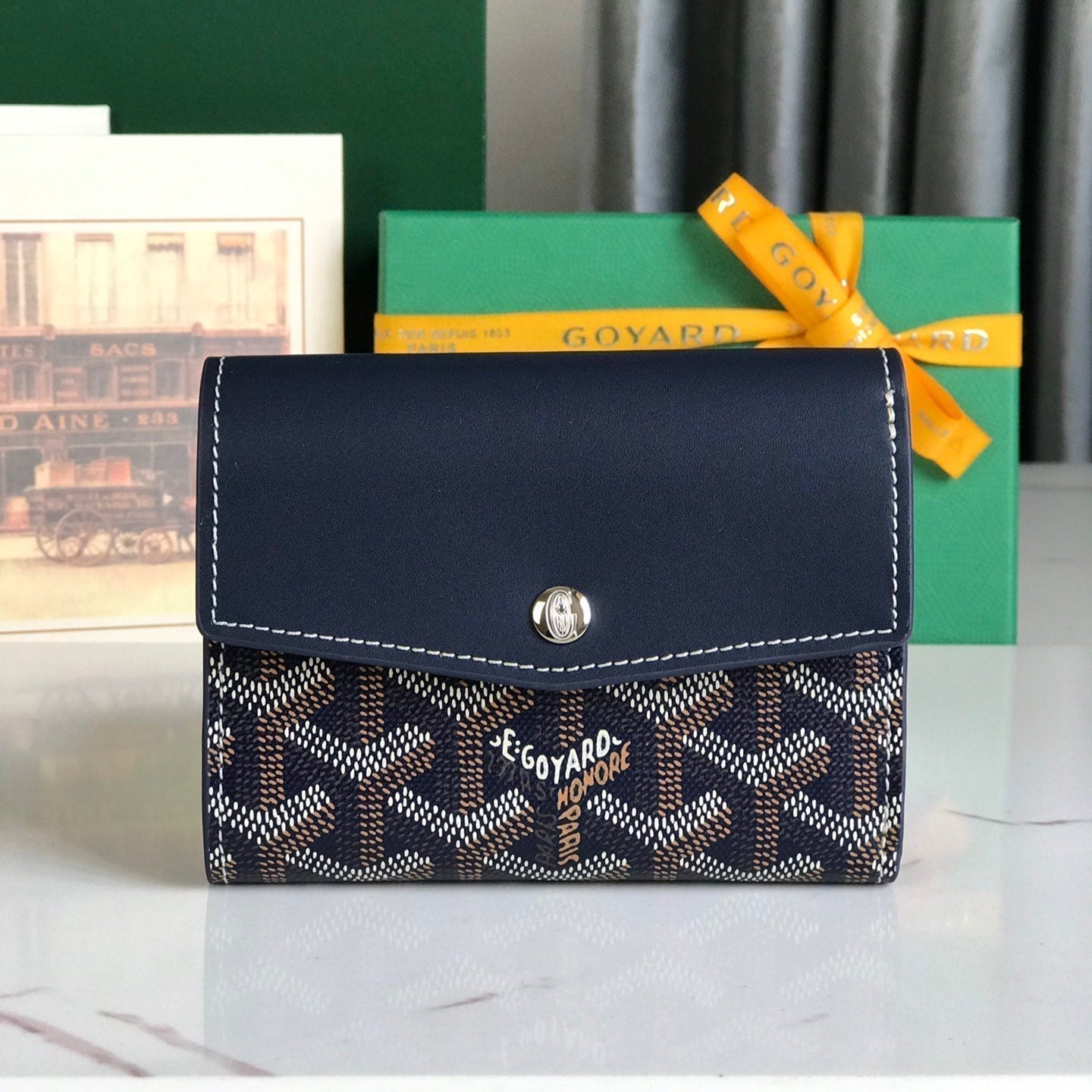 Richelieu Wallet 19 In Classic Red Goyardine Canvas