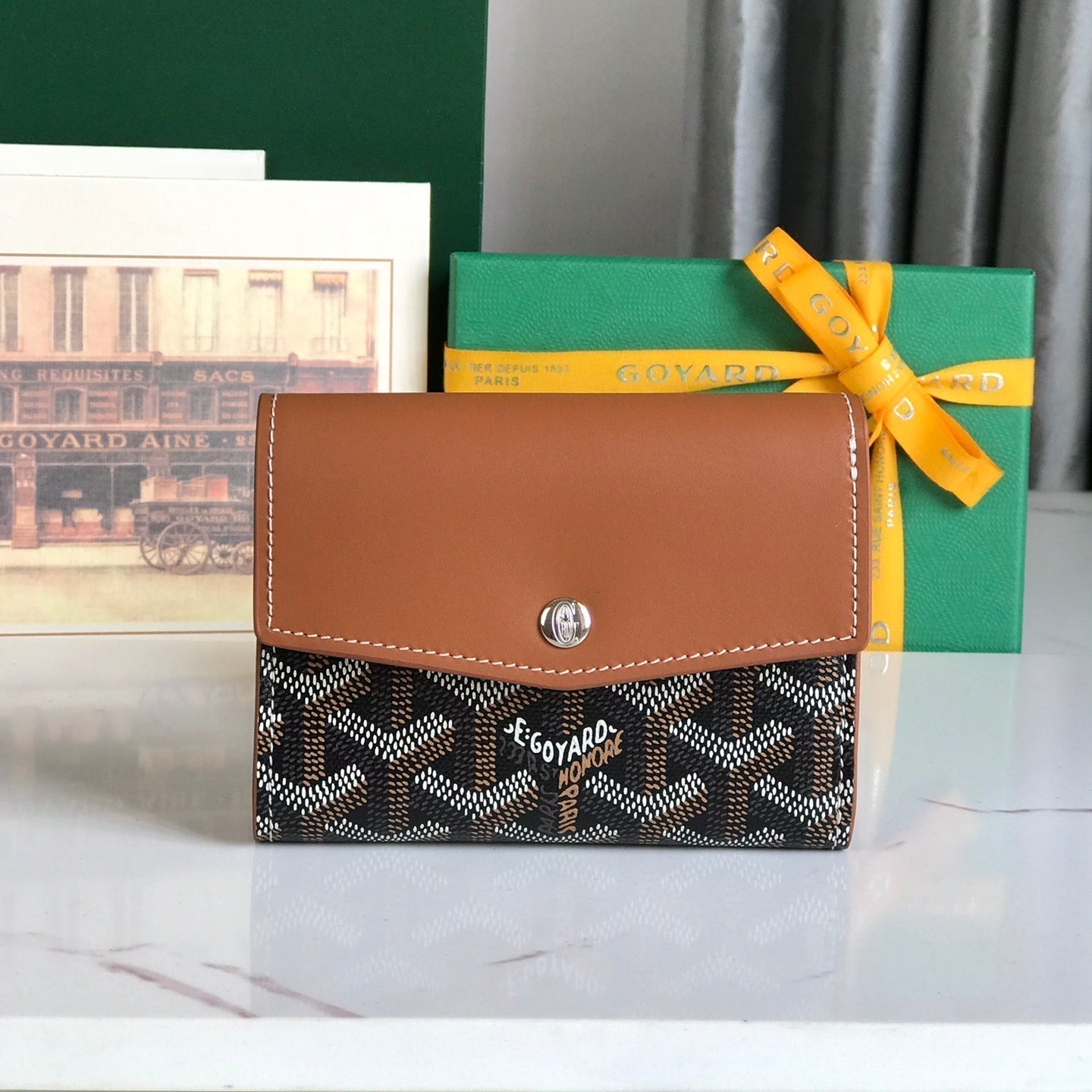 Richelieu Wallet 19 In Classic Red Goyardine Canvas