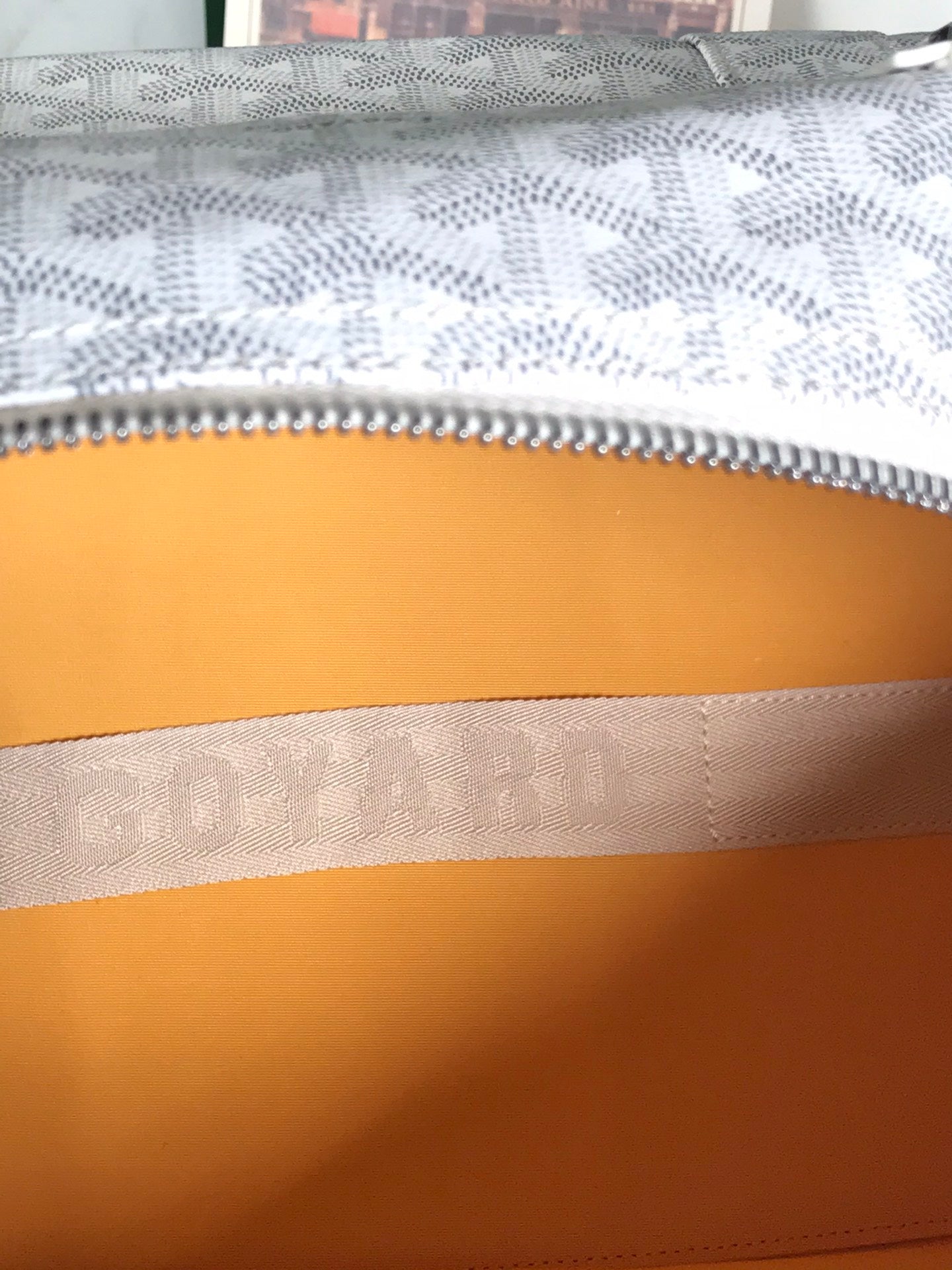 White Boston 50 Travel Bag – Premium Canvas & Calfskin Trim