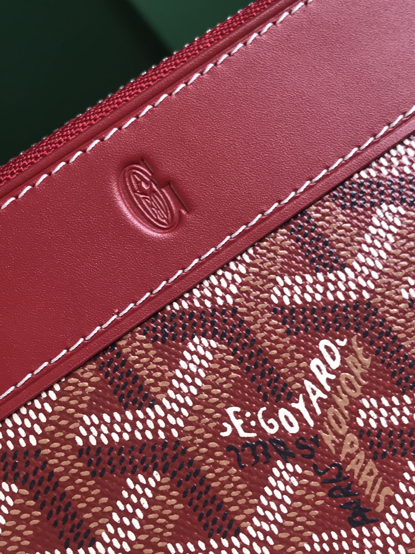 Richelieu Wallet 19 In Classic Red Goyardine Canvas