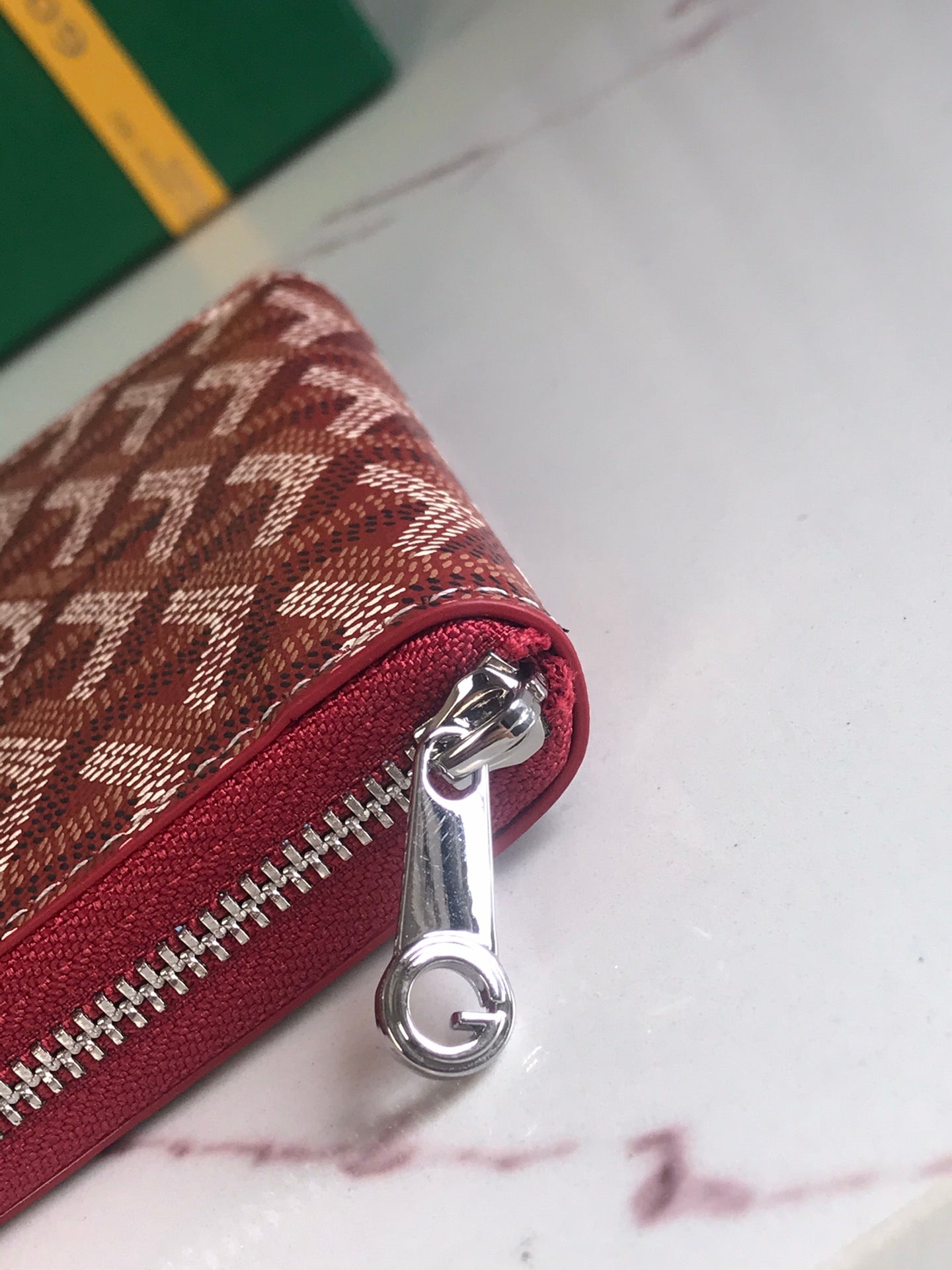 Richelieu Wallet 19 In Classic Red Goyardine Canvas