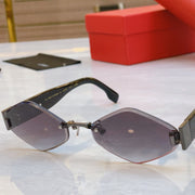 Panthère Rhombus Frame Sunglasses Ct00638S In Metal And Acetate