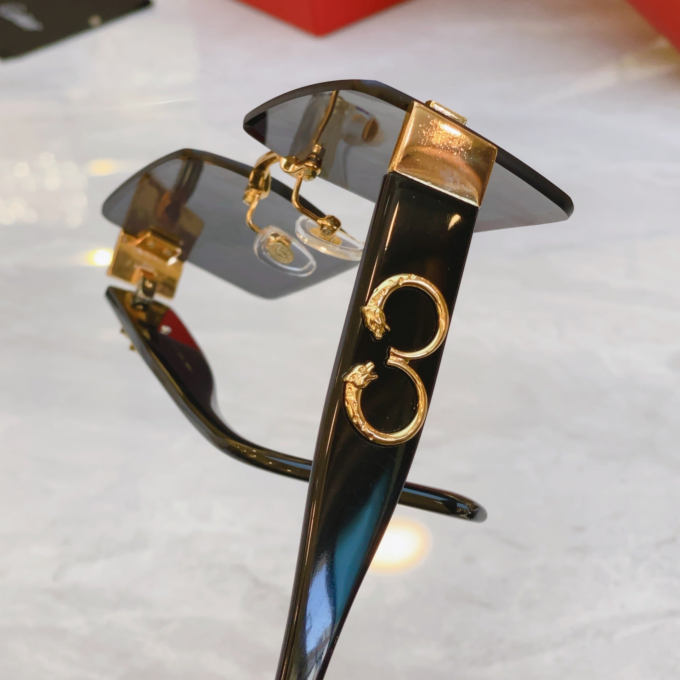 Panthère Geometric Sunglasses Ct00636S In Metal And Acetate