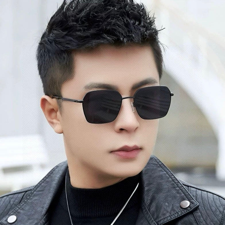 SQUARE FRAME SUNGLASSES 563171 IN METAL