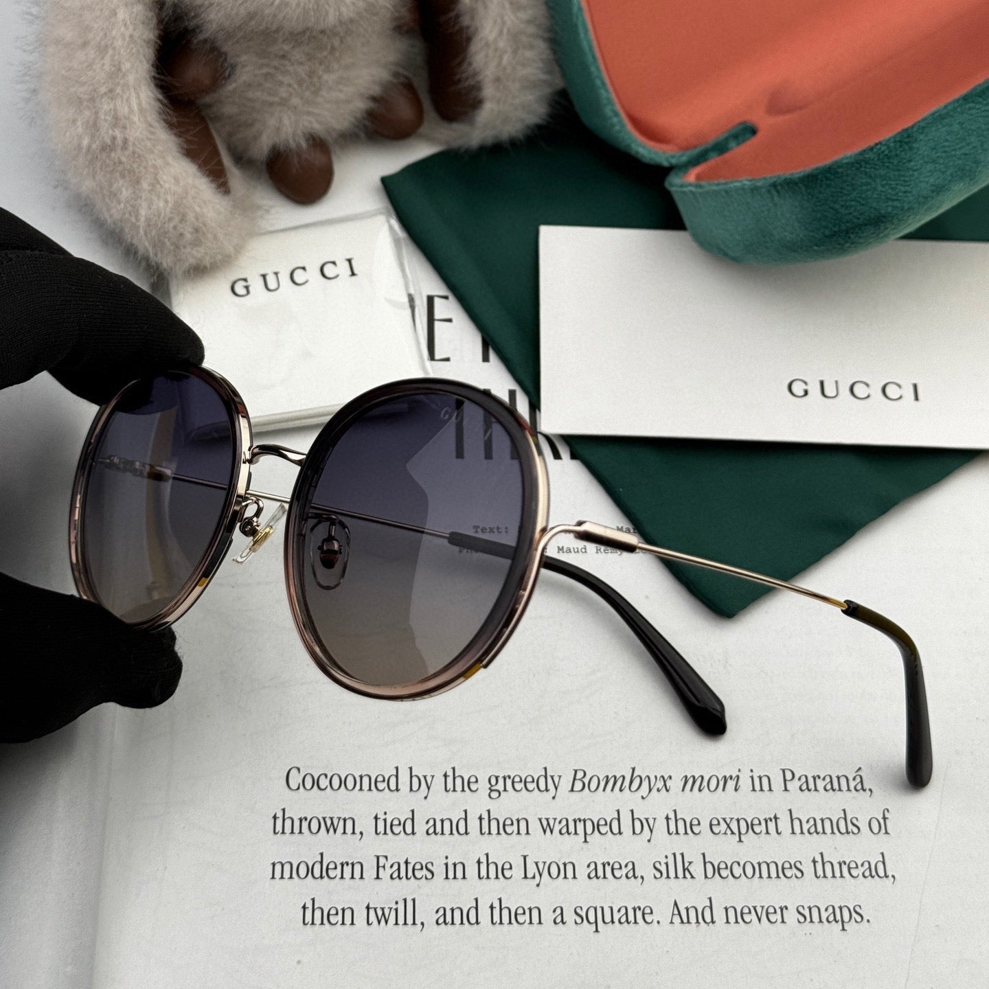 ROUND FRAME SUNGLASSES G0640 IN ACETATE AND METAL