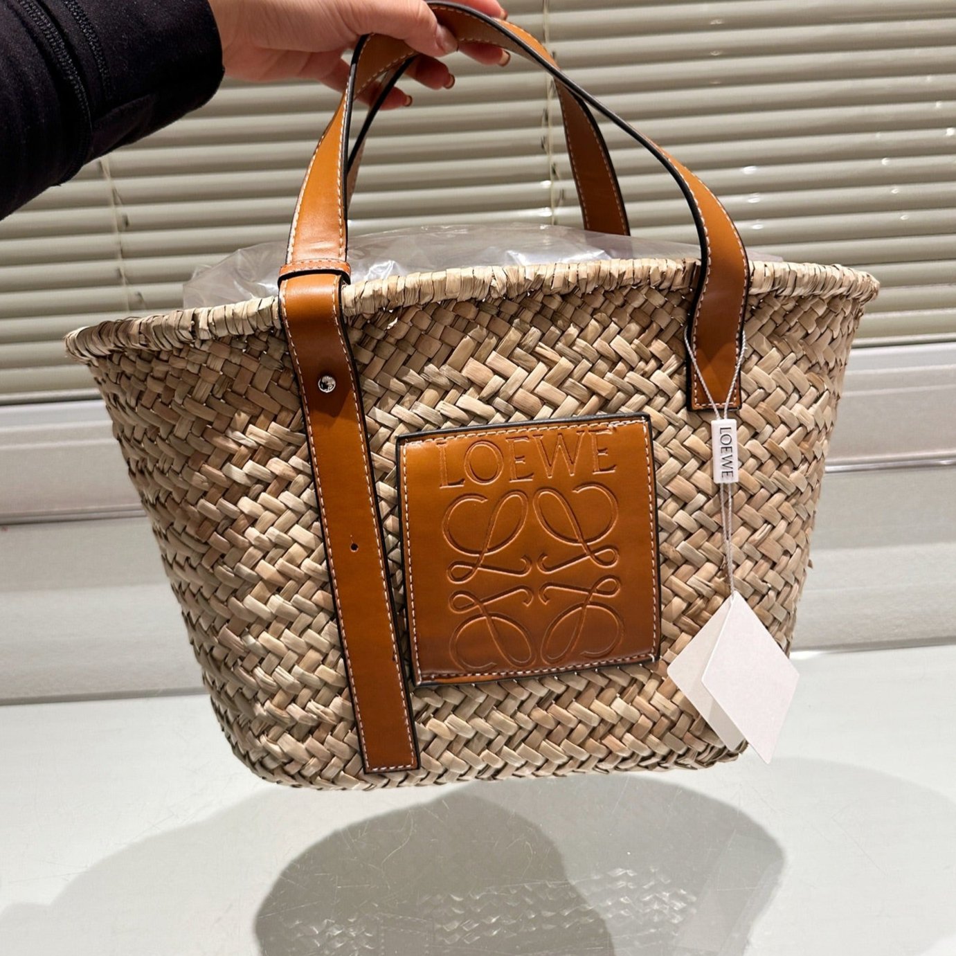 Loew Puzzle Fold Tote Iblack Shiny Calfskin