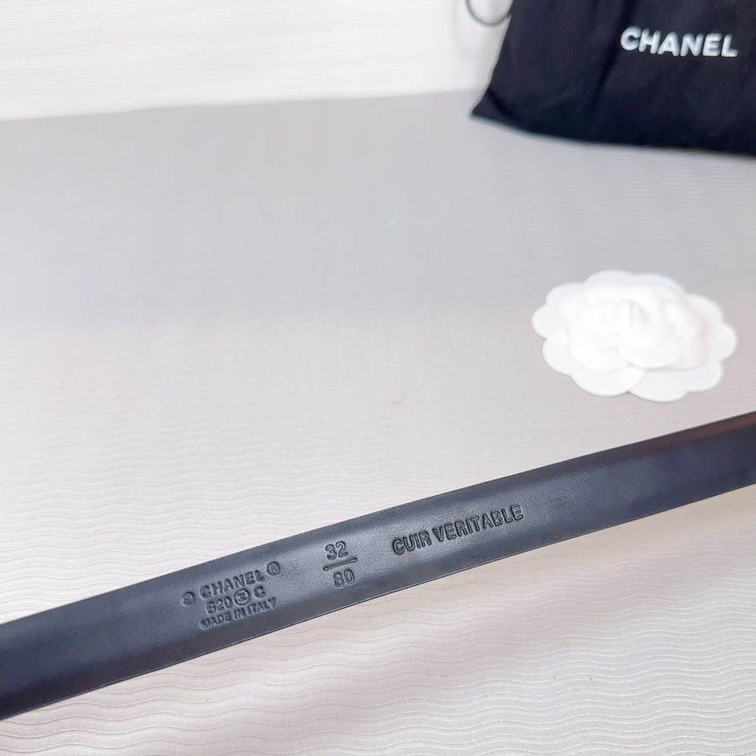 Cc Belt 20 Mm In Desert Sand Smooth Calfskin Silver Hardware Attach Rhinstone