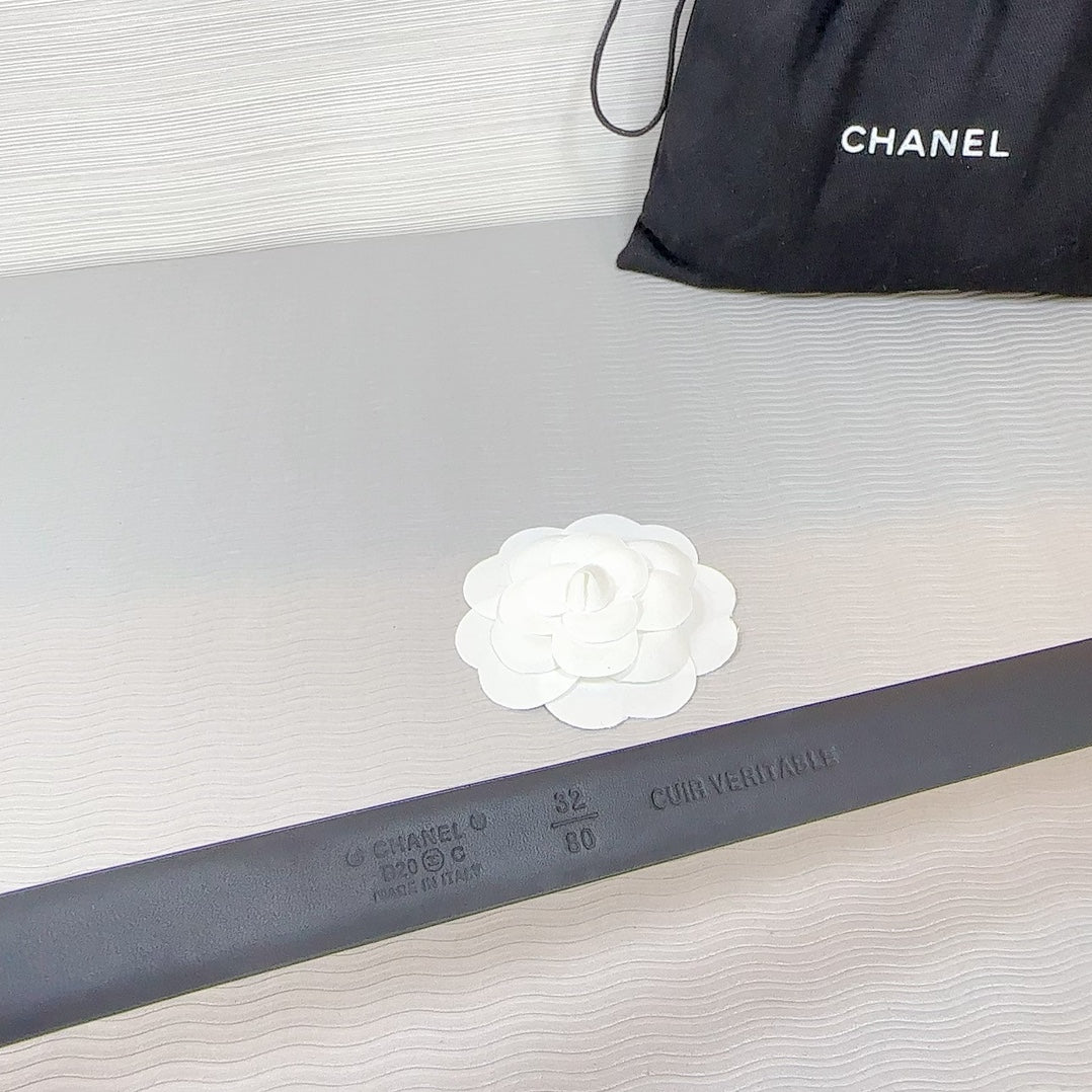 Cc Belt 20 Mm In Crimson Red Smooth Calfskin Gold Hardware Attach Rhinstone